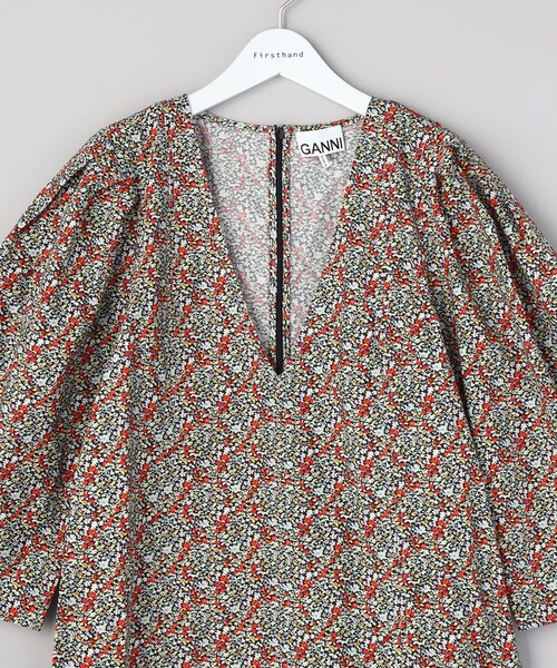 Firsthand（ファーストハンド）の「Firsthand/ファーストハンド Ganni / ガニー　Printed Organic Cotton Midi Dress / プリントコットンワンピース（ワンピース・レディース・ブラック・36）」の4枚目の写真