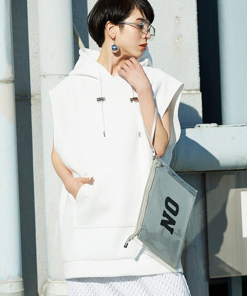Narcissus(ナルシス)の「【SINN】Narcissusオリジナル ノースリーパーカー(パーカー・レディース・ホワイト/ブラック・FREE)」の2枚目の写真