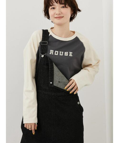 AMERICAN HOLIC（アメリカンホリック）の「ラグラン配色ロゴカットプルオーバー（Tシャツ/カットソー・レディース・アイボリー/チャコールグレー・L/M）」の16枚目の写真