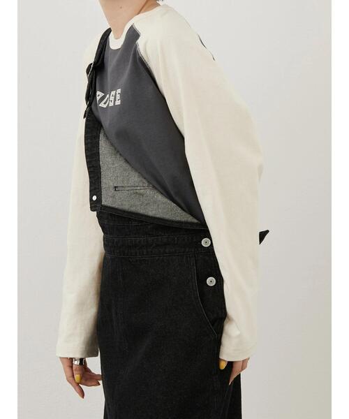 AMERICAN HOLIC（アメリカンホリック）の「ラグラン配色ロゴカットプルオーバー（Tシャツ/カットソー・レディース・アイボリー/チャコールグレー・L/M）」の14枚目の写真