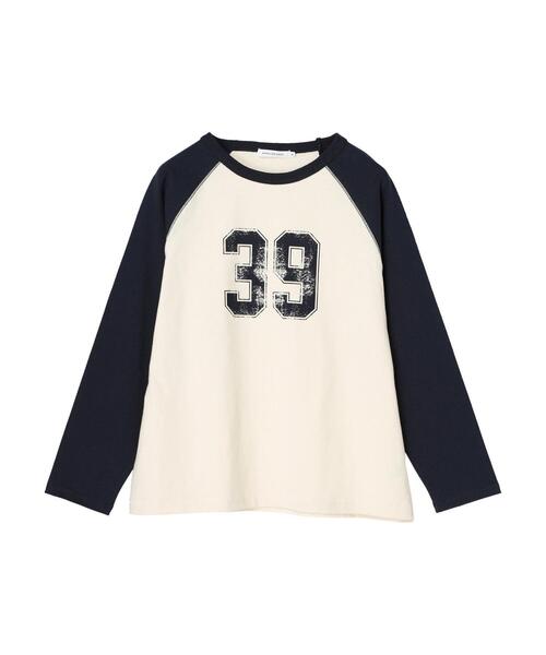 AMERICAN HOLIC（アメリカンホリック）の「ラグラン配色ロゴカットプルオーバー（Tシャツ/カットソー・レディース・アイボリー/チャコールグレー・L/M）」の4枚目の写真