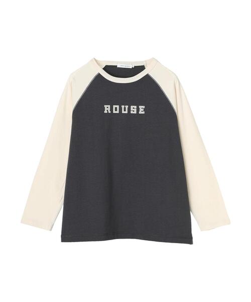 AMERICAN HOLIC（アメリカンホリック）の「ラグラン配色ロゴカットプルオーバー（Tシャツ/カットソー・レディース・アイボリー/チャコールグレー・L/M）」の3枚目の写真