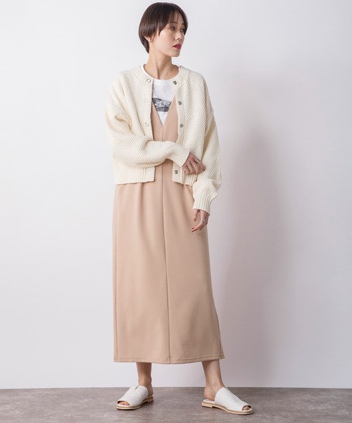 CIENA(シエナ)の「バックプリーツロングジャンスカ(ジャンパースカート・レディース・ライトグレー/ベージュ/ブラック・FREE)」の18枚目の写真