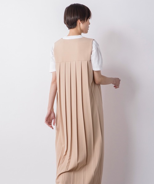 CIENA(シエナ)の「バックプリーツロングジャンスカ(ジャンパースカート・レディース・ライトグレー/ベージュ/ブラック・FREE)」の20枚目の写真