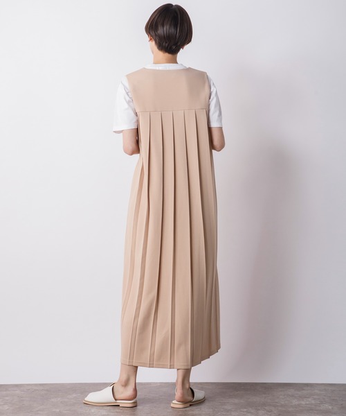 CIENA(シエナ)の「バックプリーツロングジャンスカ(ジャンパースカート・レディース・ライトグレー/ベージュ/ブラック・FREE)」の21枚目の写真