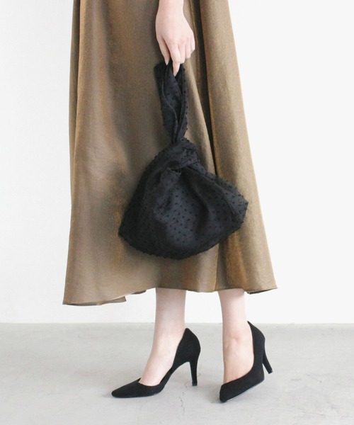 kaene（カエン）の「ドットオーガンジードッキングハンドバック（ハンドバッグ・レディース・ブラック・FREE）」の4枚目の写真