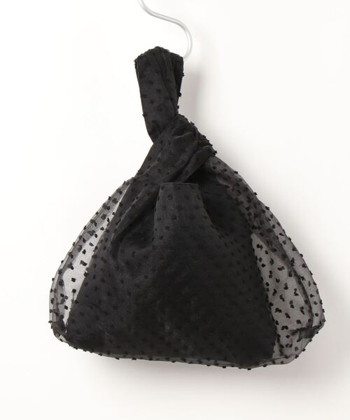kaene（カエン）の「ドットオーガンジードッキングハンドバック（ハンドバッグ・レディース・ブラック・FREE）」の2枚目の写真