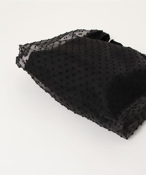 kaene（カエン）の「ドットオーガンジードッキングハンドバック（ハンドバッグ・レディース・ブラック・FREE）」の7枚目の写真