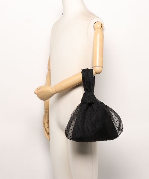 kaene（カエン）の「ドットオーガンジードッキングハンドバック（ハンドバッグ・レディース・ブラック・FREE）」の5枚目の写真