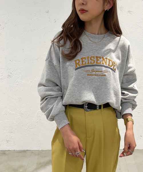 apres jour mignon（アプレジュールミニョン）の「アソートロゴスウェット【ZOZOTOWN限定アイテム】（スウェット・レディース・ベージュ系その他2/ブラック/ネイビー/アイボリー/その他/ベージュ系その他/ナチュラル/杢グレー・フリー/X-LARGE）」の4枚目の写真