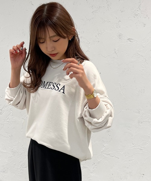 apres jour mignon（アプレジュールミニョン）の「アソートロゴスウェット【ZOZOTOWN限定アイテム】（スウェット・レディース・ベージュ系その他2/ブラック/ネイビー/アイボリー/その他/ベージュ系その他/ナチュラル/杢グレー・フリー/X-LARGE）」の10枚目の写真