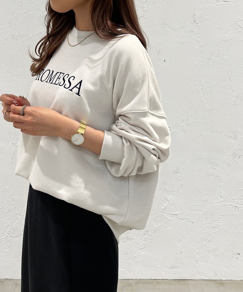 apres jour mignon（アプレジュールミニョン）の「アソートロゴスウェット【ZOZOTOWN限定アイテム】（スウェット・レディース・ベージュ系その他2/ブラック/ネイビー/アイボリー/その他/ベージュ系その他/ナチュラル/杢グレー・フリー/X-LARGE）」の11枚目の写真