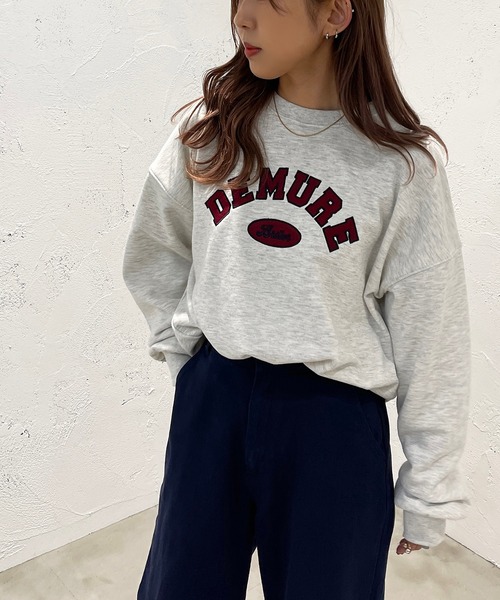 apres jour mignon（アプレジュールミニョン）の「アソートロゴスウェット【ZOZOTOWN限定アイテム】（スウェット・レディース・ベージュ系その他2/ブラック/ネイビー/アイボリー/その他/ベージュ系その他/ナチュラル/杢グレー・フリー/X-LARGE）」の9枚目の写真