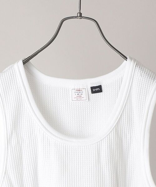 JEMORGAN（ジェーイーモーガン）の「【SHIPS別注】JEMORGAN: ワッフル タンクトップ（タンクトップ・メンズ・ネイビー/ブラック/ホワイト/グレー/ライトグレー・M/L）」の7枚目の写真