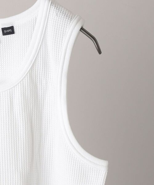 JEMORGAN（ジェーイーモーガン）の「【SHIPS別注】JEMORGAN: ワッフル タンクトップ（タンクトップ・メンズ・ネイビー/ブラック/ホワイト/グレー/ライトグレー・M/L）」の8枚目の写真