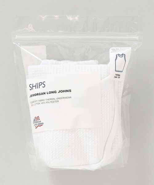 JEMORGAN（ジェーイーモーガン）の「【SHIPS別注】JEMORGAN: ワッフル タンクトップ（タンクトップ・メンズ・ネイビー/ブラック/ホワイト/グレー/ライトグレー・M/L）」の13枚目の写真