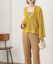 SENSE OF PLACE by URBAN RESEARCH | キーネックメッシュセーター(ニット/セーター)