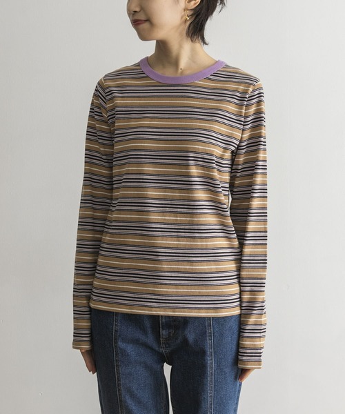 URBAN RESEARCH（アーバンリサーチ）の「クルーネックマルチボーダーカットソー（Tシャツ/カットソー・レディース・ブルー系その他/ベージュ系その他・FREE）」の15枚目の写真