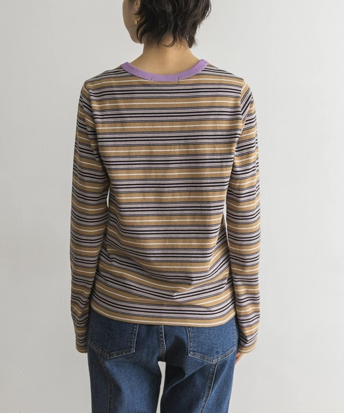 URBAN RESEARCH（アーバンリサーチ）の「クルーネックマルチボーダーカットソー（Tシャツ/カットソー・レディース・ブルー系その他/ベージュ系その他・FREE）」の17枚目の写真