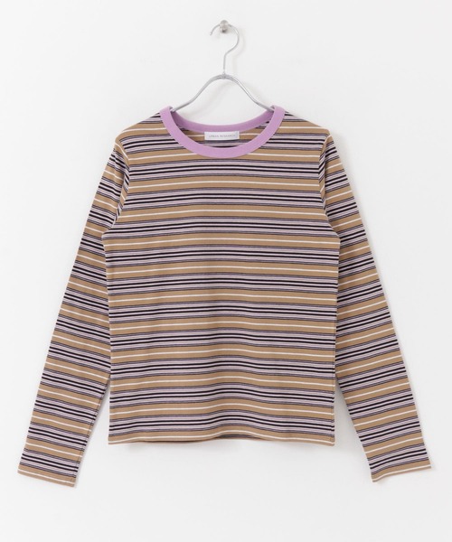 URBAN RESEARCH（アーバンリサーチ）の「クルーネックマルチボーダーカットソー（Tシャツ/カットソー・レディース・ブルー系その他/ベージュ系その他・FREE）」の19枚目の写真