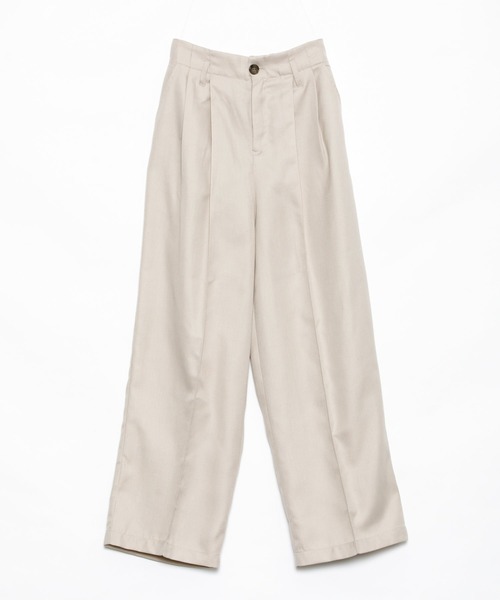 AS KNOW AS PINKY（アズノゥアズピンキー）の「柄めいたスラリスラックスパンツ（スラックス・レディース・チャコールグレー/モカ/ベージュ/ベージュ系その他/ブルー系その他・FREE）」の4枚目の写真