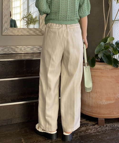 AS KNOW AS PINKY（アズノゥアズピンキー）の「柄めいたスラリスラックスパンツ（スラックス・レディース・チャコールグレー/モカ/ベージュ/ベージュ系その他/ブルー系その他・FREE）」の7枚目の写真