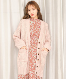 TITTY&CO. | ケーブルロングカーディガン(カーディガン/ボレロ)