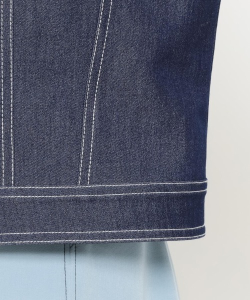 MISCH MASCH（ミッシュマッシュ）の「コンパクトGジャン（デニムジャケット・レディース・ブルー・MEDIUM）」の4枚目の写真