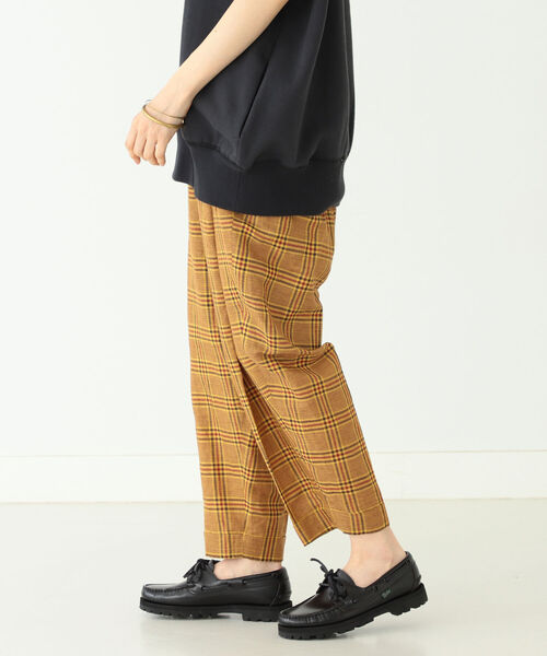 BEAMS BOY/ チェック ワンプリーツ テーパードパンツ BEAMS BOY（ビームスボーイ）の「BEAMS BOY/ チェック ワン