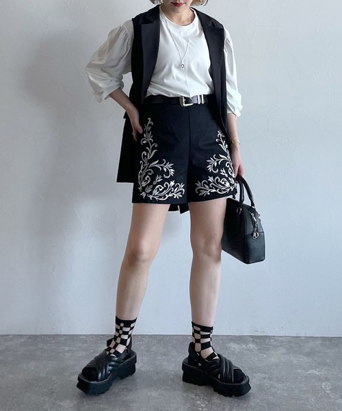 PAGEBOY（ページボーイ）の「エンブロイダリーショートパンツ