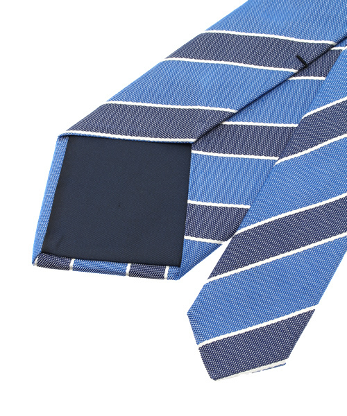 EDIFICE（エディフィス）の「Mouley ネイビーストライプタイ（ネクタイ