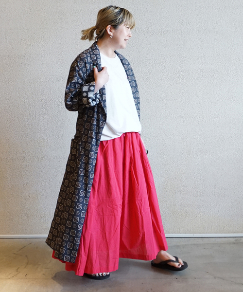 JOURNAL STANDARD LUXE（ジャーナルスタンダード　ラックス）の「【221VILLAGE / 221ヴィレッジ】 PRINTED GAWN（その他アウター・レディース・ネイビー/ホワイト・FREE）」の4枚目の写真