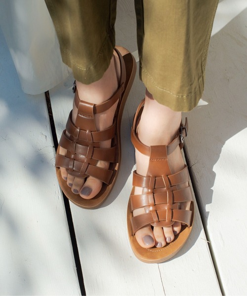 ANGIE（アンジー）の「フラットグルカサンダル（サンダル・レディース・アイボリー/ブラック/ブラウン・MEDIUM/X-LARGE/LARGE）」の3枚目の写真