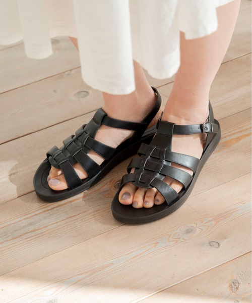 ANGIE（アンジー）の「フラットグルカサンダル（サンダル・レディース・アイボリー/ブラック/ブラウン・MEDIUM/X-LARGE/LARGE）」の8枚目の写真