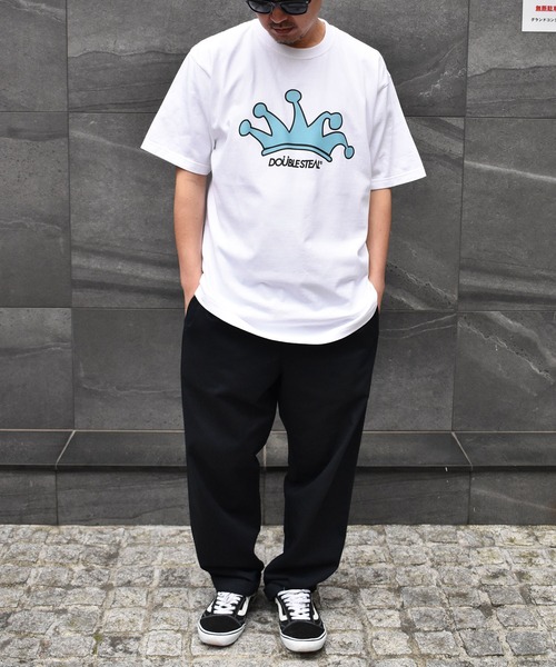 DOUBLE STEAL（ダブルスティール）の「HandCrown Heavy Tシャツ（Tシャツ/カットソー・メンズ・ブラック/ブルー/ホワイト・X-LARGE/XX-LARGE/LARGE/MEDIUM）」の4枚目の写真