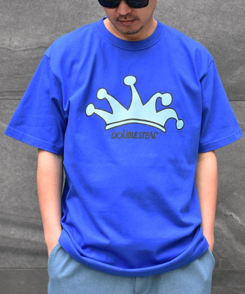 DOUBLE STEAL（ダブルスティール）の「HandCrown Heavy Tシャツ（Tシャツ/カットソー・メンズ・ブラック/ブルー/ホワイト・X-LARGE/XX-LARGE/LARGE/MEDIUM）」の8枚目の写真