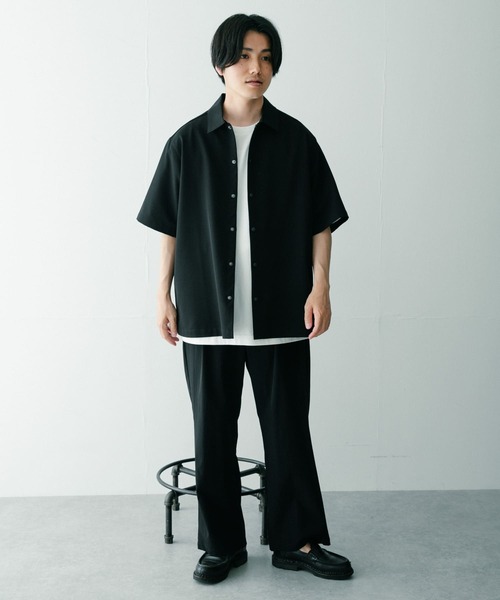 ITEMS URBANRESEARCH(アイテムズ アーバンリサーチ)の「TRストレッチ 半袖シャツ(シャツ/ブラウス・メンズ・ブラック/ベージュ/グレー/ブルー・MEDIUM/LARGE)」の8枚目の写真