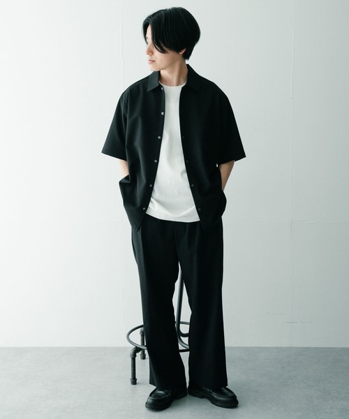 ITEMS URBANRESEARCH(アイテムズ アーバンリサーチ)の「TRストレッチ 半袖シャツ(シャツ/ブラウス・メンズ・ブラック/ベージュ/グレー/ブルー・MEDIUM/LARGE)」の9枚目の写真