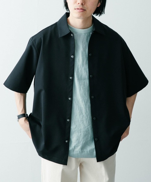 ITEMS URBANRESEARCH(アイテムズ アーバンリサーチ)の「TRストレッチ 半袖シャツ(シャツ/ブラウス・メンズ・ブラック/ベージュ/グレー/ブルー・MEDIUM/LARGE)」の13枚目の写真