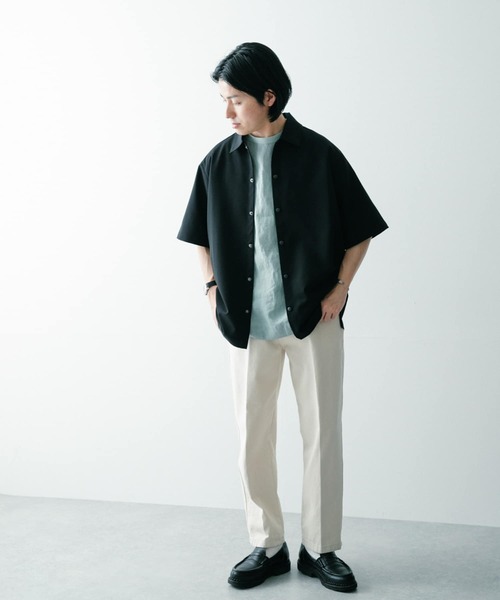 ITEMS URBANRESEARCH(アイテムズ アーバンリサーチ)の「TRストレッチ 半袖シャツ(シャツ/ブラウス・メンズ・ブラック/ベージュ/グレー/ブルー・MEDIUM/LARGE)」の18枚目の写真
