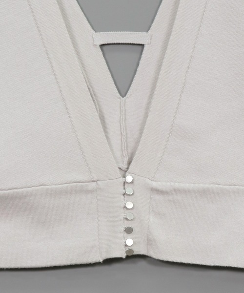 &g'aime（アンジェム）の「【&g’aime】ショートニットベスト（ベスト・レディース・グレイッシュベージュ/チャコールグレー・FREE）」の5枚目の写真