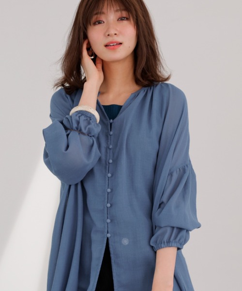 GeeRA(ジーラ)の「ボリューム袖カフタンワンピース(ワンピース・レディース・ブラック/ブルー/モカ・LARGE/MEDIUM/X-LARGE)」の3枚目の写真