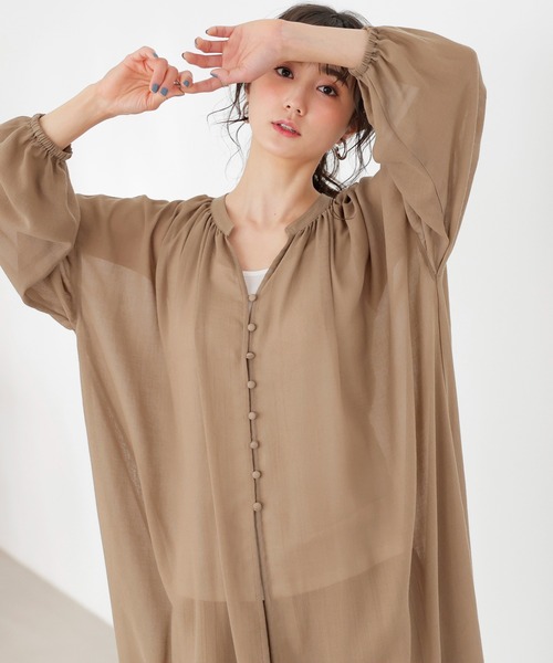 GeeRA(ジーラ)の「ボリューム袖カフタンワンピース(ワンピース・レディース・ブラック/ブルー/モカ・LARGE/MEDIUM/X-LARGE)」の11枚目の写真