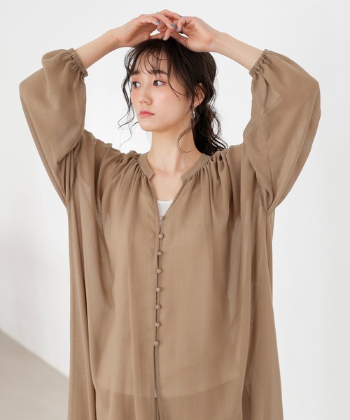 GeeRA(ジーラ)の「ボリューム袖カフタンワンピース(ワンピース・レディース・ブラック/ブルー/モカ・LARGE/MEDIUM/X-LARGE)」の12枚目の写真