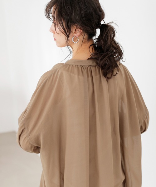 GeeRA(ジーラ)の「ボリューム袖カフタンワンピース(ワンピース・レディース・ブラック/ブルー/モカ・LARGE/MEDIUM/X-LARGE)」の14枚目の写真