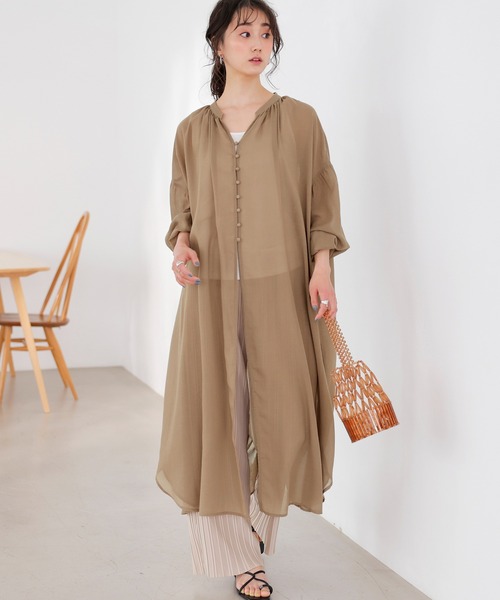 GeeRA(ジーラ)の「ボリューム袖カフタンワンピース(ワンピース・レディース・ブラック/ブルー/モカ・LARGE/MEDIUM/X-LARGE)」の16枚目の写真