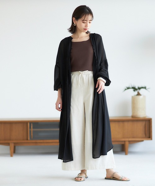 GeeRA(ジーラ)の「ボリューム袖カフタンワンピース(ワンピース・レディース・ブラック/ブルー/モカ・LARGE/MEDIUM/X-LARGE)」の8枚目の写真