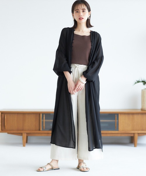 GeeRA(ジーラ)の「ボリューム袖カフタンワンピース(ワンピース・レディース・ブラック/ブルー/モカ・LARGE/MEDIUM/X-LARGE)」の9枚目の写真
