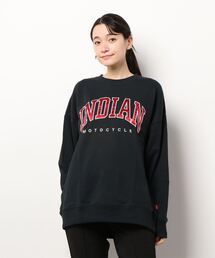 INDIAN（インディアン）の「《INDIAN》サテンロゴ オーバーサイズトレーナー（スウェット）」