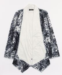 トルネードマート　レオパードテンセルストレッチリバーロングドレープカーディガン トルネードマート レオパードテンセルストレッチリバーロングドレープ